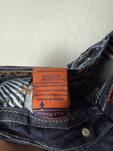 Rock Revival Ashley Boot Cut Jeans Womens Size 29 Rhinestone Flap - Picture 5 of 5