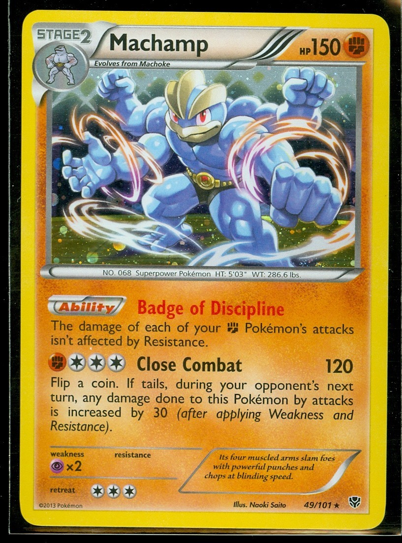 Pokemon MACHAMP 49/101 Plasma Blast RARE ALTERNATE HOLO - NEAR MINT/MINT