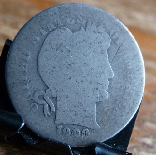 1900-P Barber Dime 90% Silver, 100+ years Old As Shown