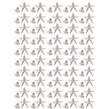 50PCS Star Shape Studs Rivets Pins Spikes for Shoes Bags Clothing Decor Silver