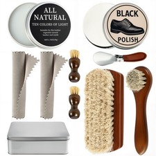 Shoe Polish Kit 8 Pcs Shoe Shine Kit for Men  Women Shoe Polish Kit 3 Horseh...