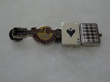 Hard Rock Cafe Pin Las Vegas Ace King BlackJack Guitar #2 (Silver) 2004