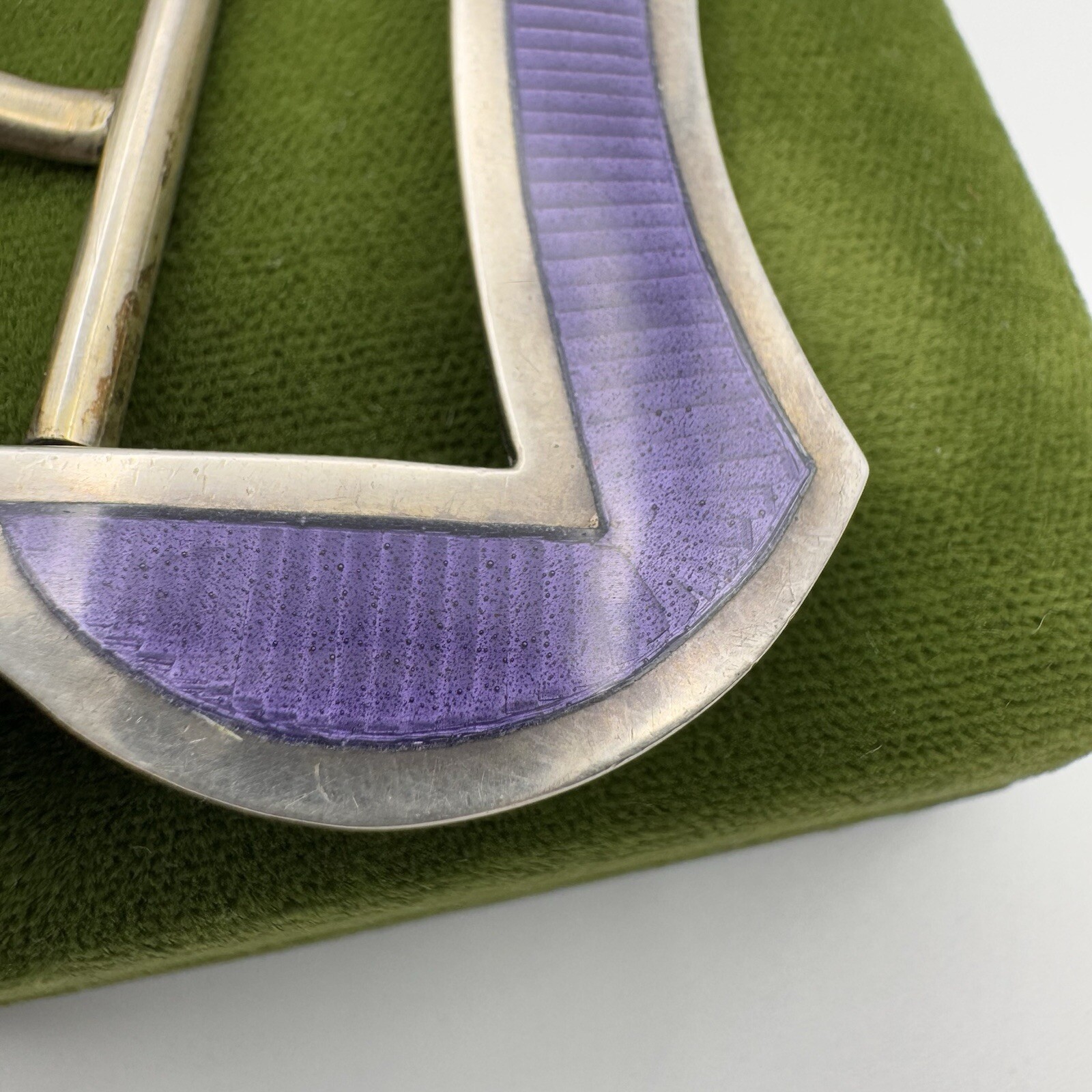 Vintage Birmingham Solid Sterling Silver Purple E… - image 7