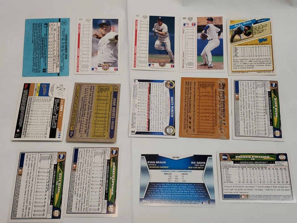 Lote de 14 cartas colecionáveis Milwaukee Brewers sortidas 1987-2011 muito bom estado - Imagem 2 de 4