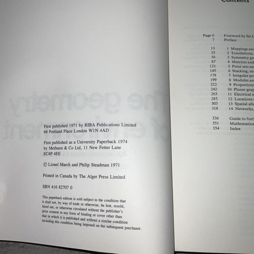 The Geometry Of Environment By Lionel March & Philip Steadman PB 1974 Methuen - Picture 7 of 12