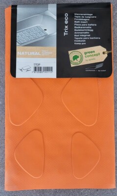 Spirella Trix Eco Wanneneinlage Orange 35x75cm. 100% Natur-Kautschuk