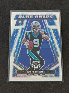 2022 Panini Mosaic Football Matt Corral Blue Chips White Mosaic 13/25 #BC-4