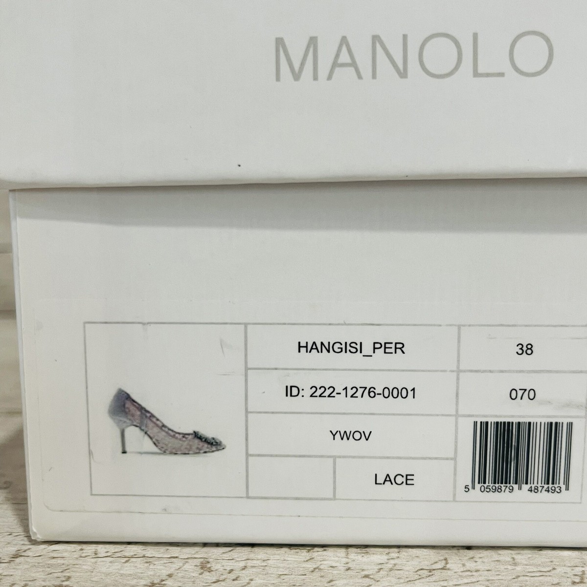 NEW Manolo Blahnik Size 38 Lace Hangisi 70MM Pumps Heels NEW Manolo Blahnik Size 38 Lace Hangisi 70MM Pumps Heels