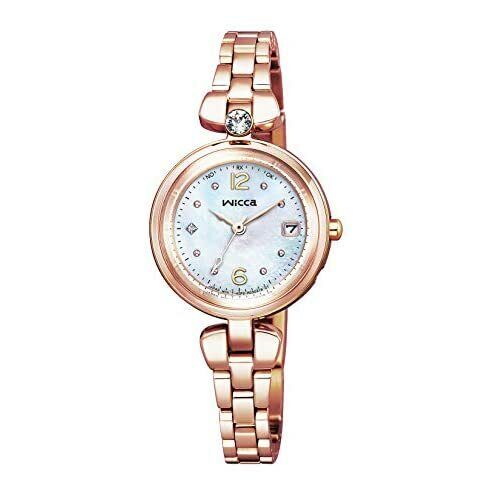 CITIZEN Wicca Watch Women's KS1-660-91 Pink Gold Band Analog Round waterproof - Picture 1 of 1