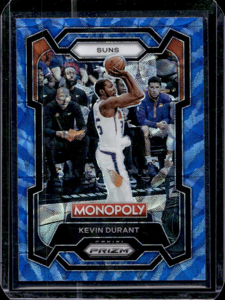 2023-24 Prizm Monopoly Kevin Durant Tiger Stripe Boardwalk Blue #70