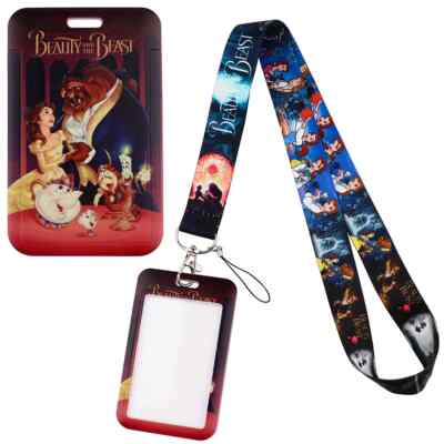 Beauty And The Beast Princess Belle Cartoon Lanyard With ID Badge