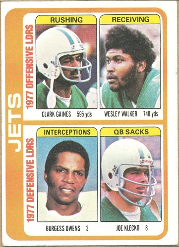 1978 TOPPS Joe Klecko RC JETS Temple Owls HOF