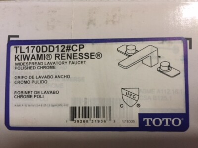 Toto TL170DD12#CP Toto Kiwami Renesse Widespread Lavatory Faucet Polished Chrome