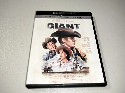 LIKE NEW Giant 4K Ultra HD 1956 James Dean Elizabeth Taylor Rock Hudson Drama