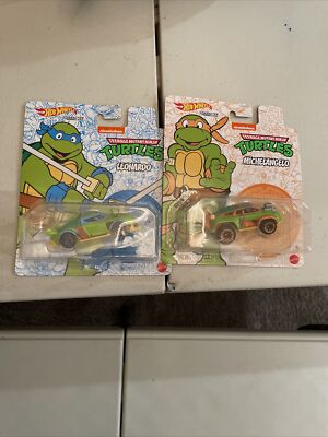 Hot Wheels Teenage Mutant Ninja Turtles Character Cars Michelangelo Leonardo