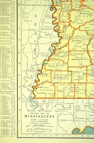 Antique MISSISSIPPI Map Wall Art Old Original Jackson Biloxi Tupelo Vintage - Picture 5 of 7