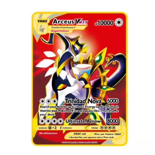 Arceus Pokemon Card, Pokemon Metal Cards Collection