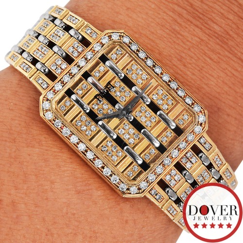 Piaget Protocole Diamond 18K Yellow Gold 71725  28mm Ladies Watch 69.3 Grm NR