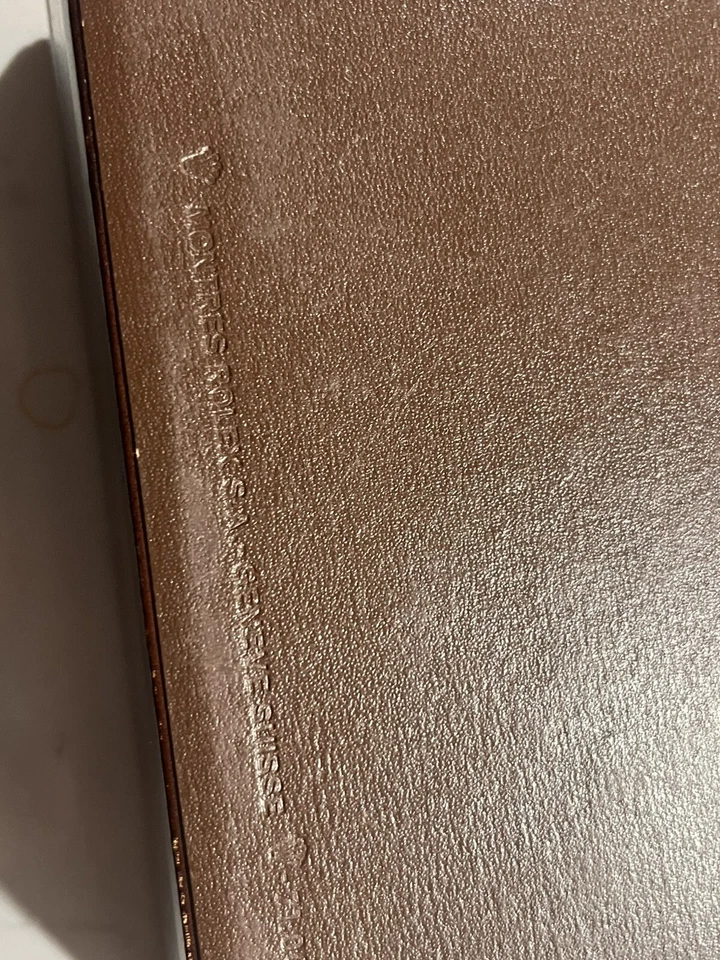 Rolex Vintage Day Date President caja de reloj de cuero y madera marrón - como está Foto 4 de 4