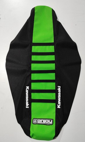 Enjoy Manufacturing Kawasaki Seat Cover KX 125 KX 250 2003 - 2008 Ribbed Logo - Picture 2 of 2