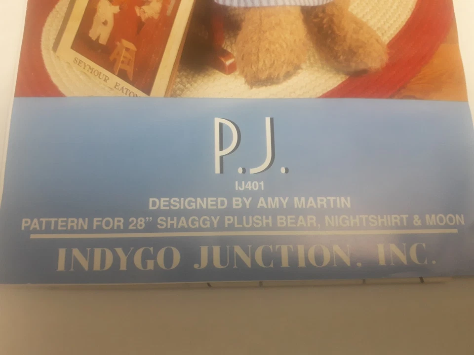 Camisa PJ 28" Peluche Oso Luna Artesanal Costura Patrón Indygo Junction IJ401 Foto 2 de 4