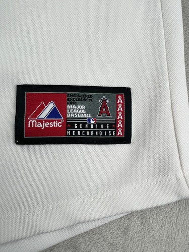 Anaheim Angels Womens Jersey 2XL Majestic Stitched White MLB Mike Trout - Picture 5 of 12