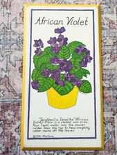 Vintage 1970 Marlene African Violet Illustration Word Artwork
