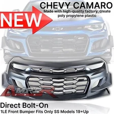Fits 19-23 Chevy Camaro 1LE Style Front Bumper Conversion Cover PP For SS Models
