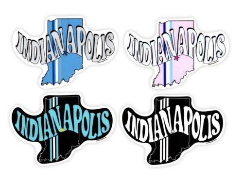 Indianapolis Indiana Sticker | Laptop Stickers | Water Bottle Decal - Afbeelding 1 van 9