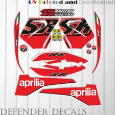 Aprilia SR 50 R Factory Nero Decalcomanie Adesivi Kit Grafica Riproduzione Scooter