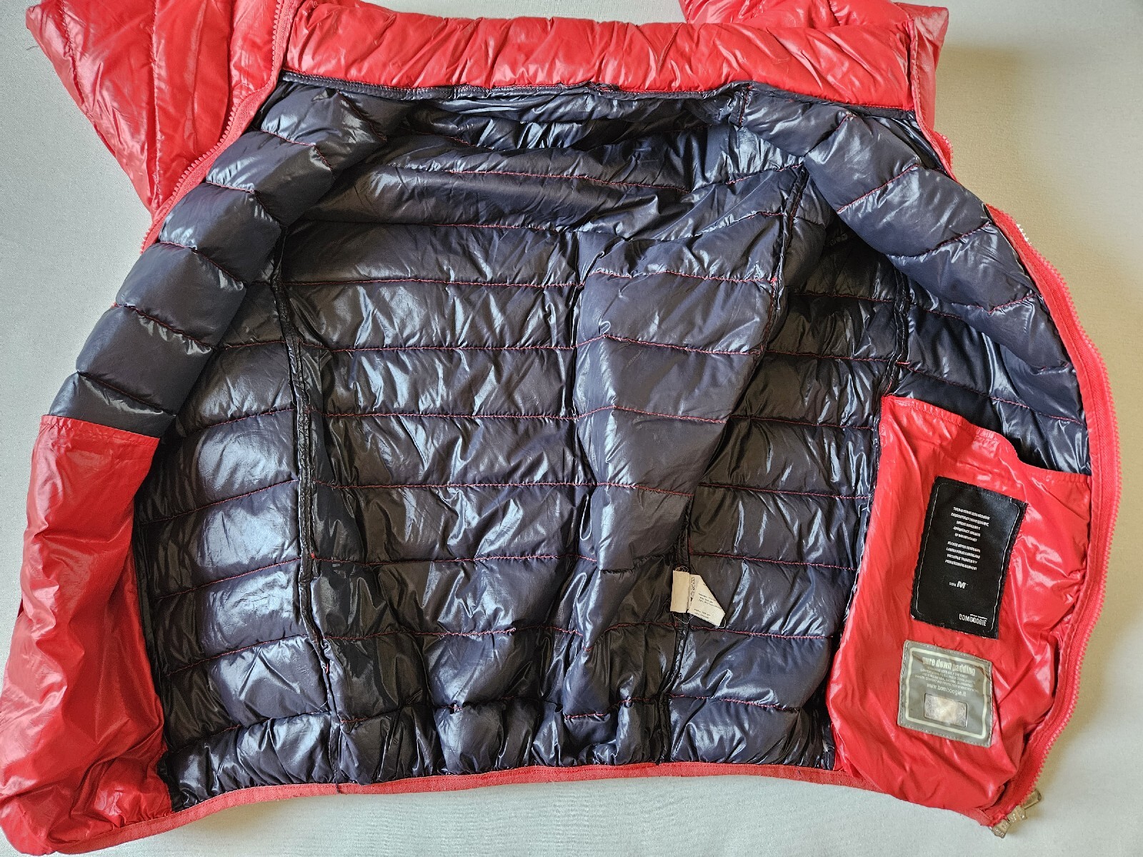 BOMBOOGIE Red Down Jacket Size M - image 5
