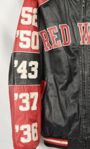Detroit Red Wings 10 Time Stanley Cup Champions Leather Jacket G-III Carl Banks - Picture 3 of 9