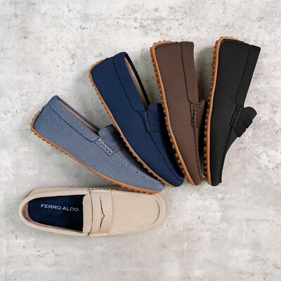 Ferro Aldo DAVE Men's Classic Moc-Toe Driver Loafers Shoes
