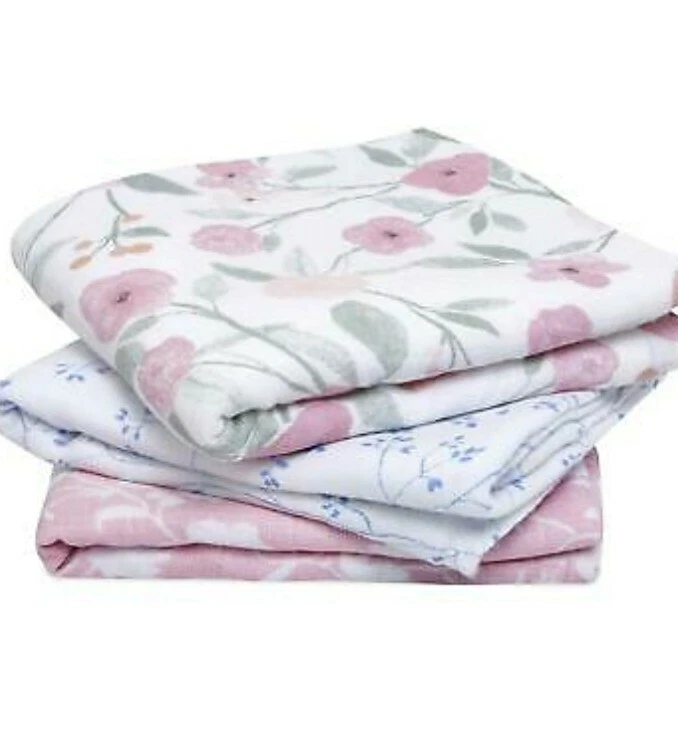 aden + anais CLASSIC MUSY 3 PACK MA FLEUR Unisex 0m+ Baby Weaning Bib BN