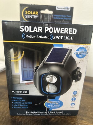 Sensor Brite Solar Sentry Solar Powered Motion Activated Outdoor Spot Light