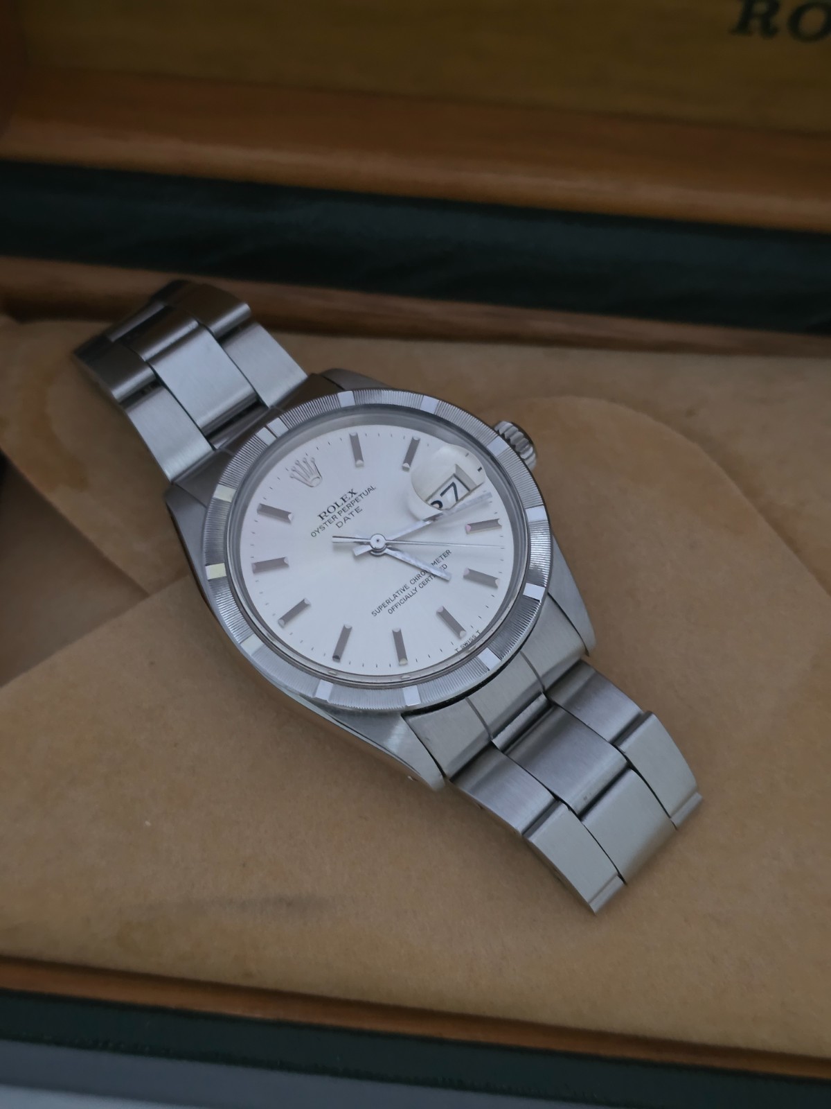 Rolex Oyster Perpetual Date Watch 1501 1971 Automatic Silver Dial, Box & Papers image 5
