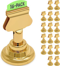 Table Number Holders 16Pc Premium Gold Metal Place Card Holders for Wedding Pa
