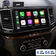 DAB+ 4+64G Für VW Sharan II 7N Seat Alhambra 2 Carplay Android 15 Autoradio Kam