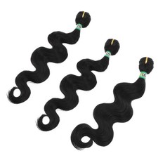 3 Pcs Synthetic Body Wave Hair Extensions Brazilian Black Hair Bundles