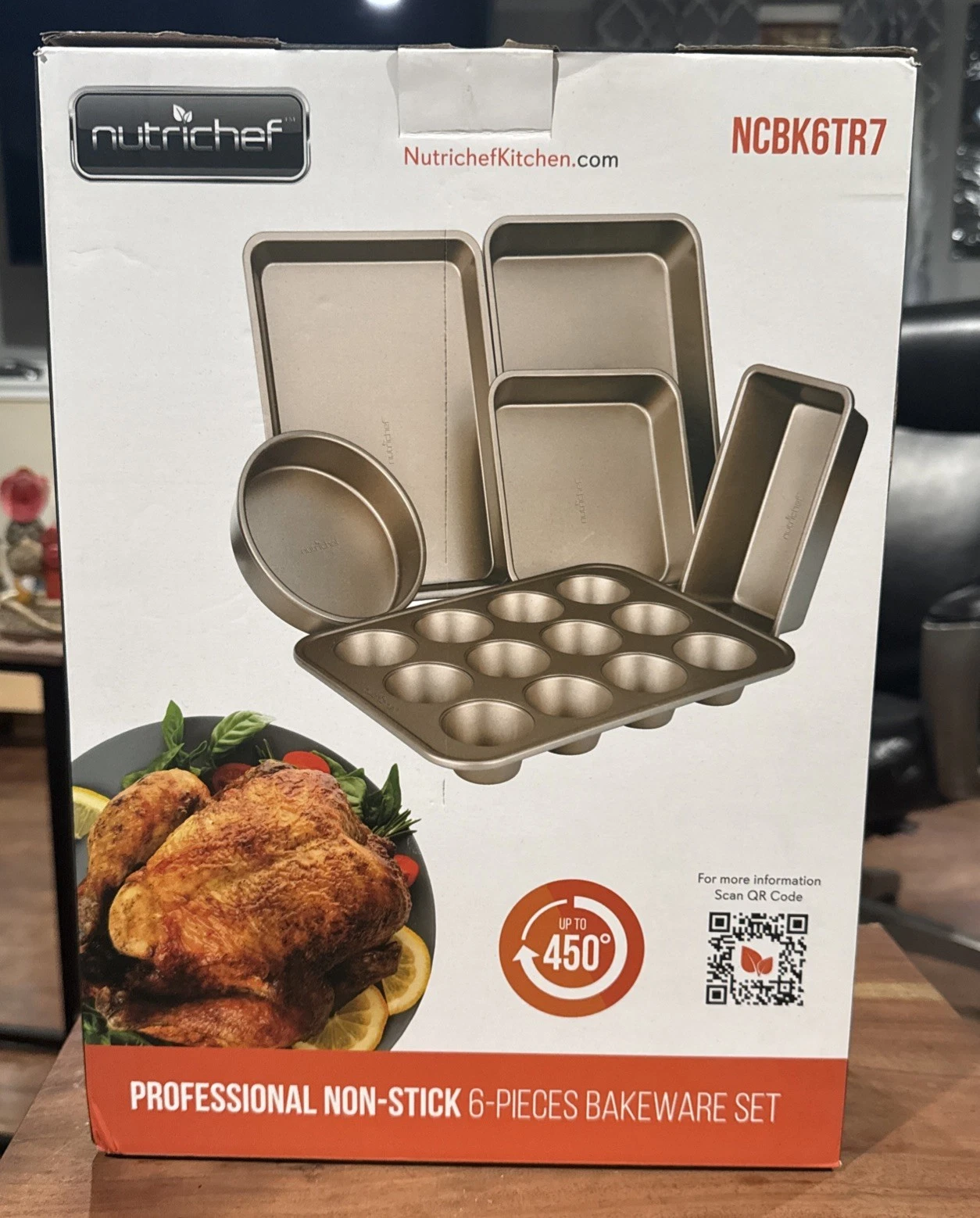 New NutriChef Oven Baking Pans - Non-Stick Bake Tray Sheet Bakeware Set NCBK6TR7