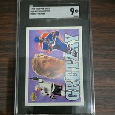 Upper Deck 1992-93 Hockey Heroes Wayne Gretzky #18 Checklist SGC 9 NHL