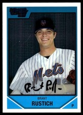 Brant Rustich 2007 Bowman Draft Picks & Prospects #BDPP27 Mets MLB READ