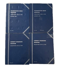 Lot Of 4 EMPTY Whitman Coin Collecting Folders NO COINS Fast Shipping Lot 24