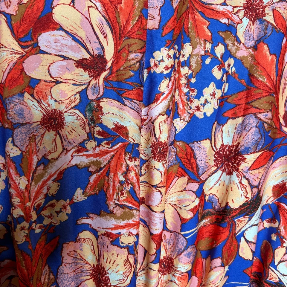 Кимоно Free People In Bloom с длинными атласными заостренными рукавами халат с цветочным принтом размер L - Изображение 3 из 4