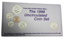 1998 US Uncirculated Mint Set | 10 Coins Original Cello | Original Envelope