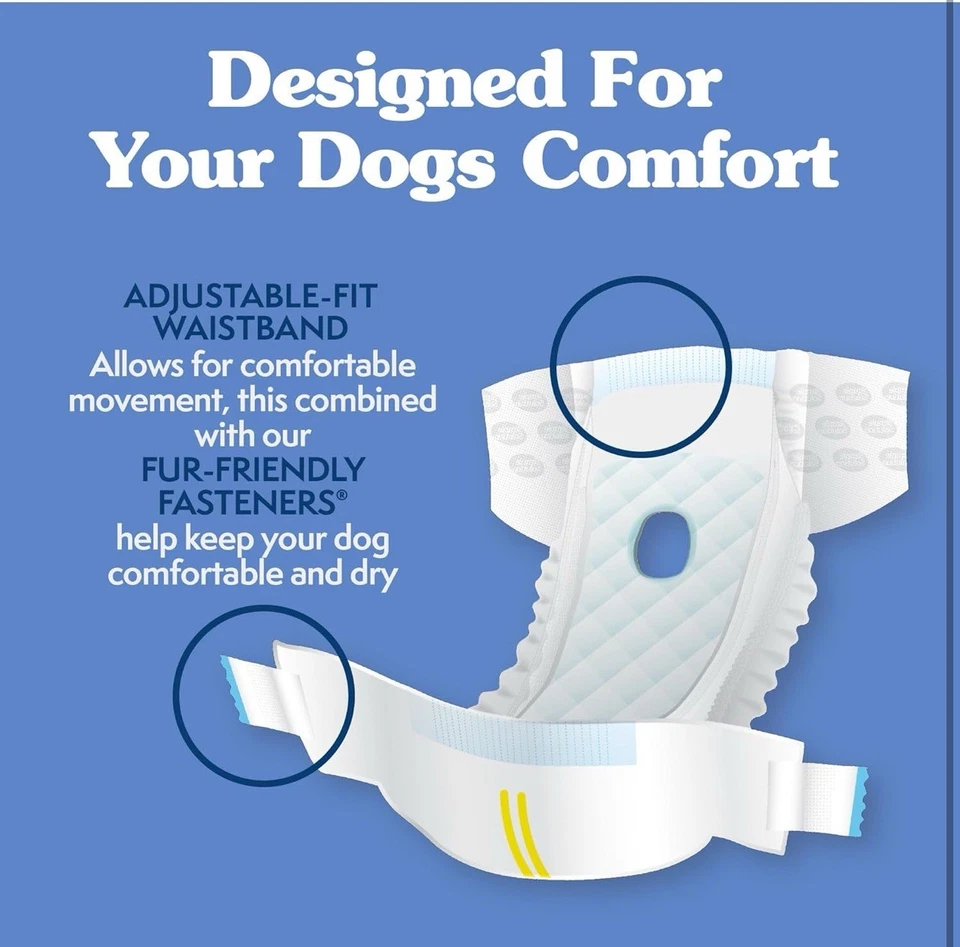 Simple Solution True Fit Disposable Dog Diapers for Female 30 Count, white - Image 4 of 4