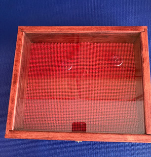 Wood Countertop Display Case Glass Top Retail Coin Gun Trade Shows 14"x12"x3