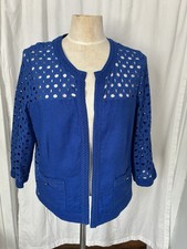 Chico Size1/ US medium/ Cotton/ Open Blazer Jacket Blue Lightweight
