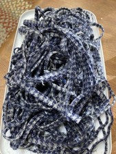 Blue Texture -Cut Size 6 - 100 Wool Fabric for Rug Hooking