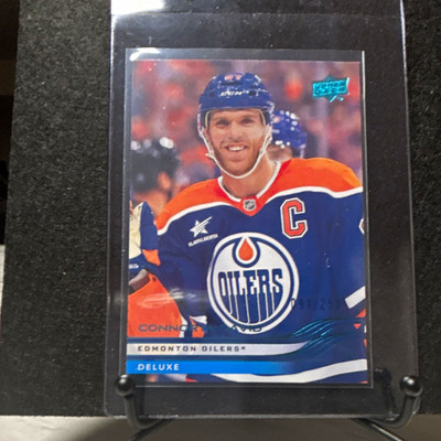 Upper Deck 2025-26 Series 1 Hockey #63 Connor McDavid Deluxe 91 /250 Oilers